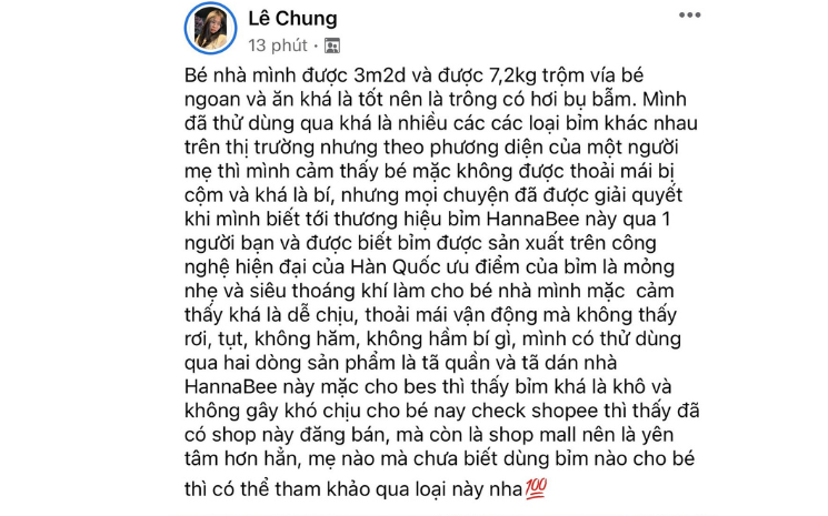 Bỉm Hanabee mỏng thấm hút cực tốt lại không bị tràn